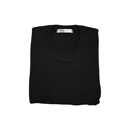 NOTTINGHAM 3 tshirt girocollo mezza manica rock nero maglia in caldo cotone (4)