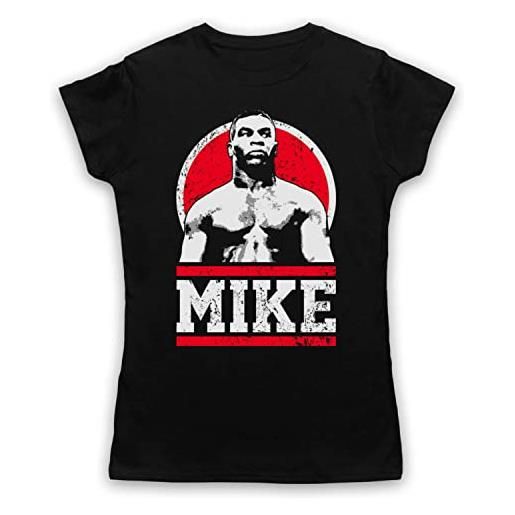 My Icon Art & Clothing mike iron mike dynamite kid tyson tribute maglietta da donna, nero , 38