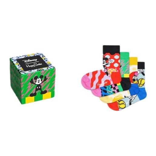 Happy Socks unisex baby 4-pack gift set socks, disney-kids, 0-12 months (4er pack)