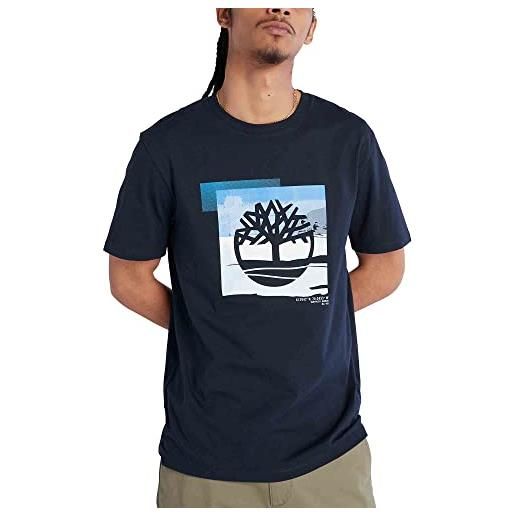 Timberland t-shirt da uomo coast graphic blu taglia s codice tb0a65wh433