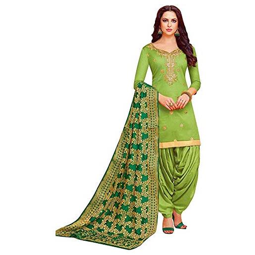 JIVRAJ FASHION punjabi patiyala modal silk with gota work maria b indian pakistani stitched salwar kameez suit ready to wear ricamo (scelta 5, m uk 12 busto 40 vita 36 fianchi 42)