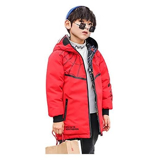 SG-TECH cappotto invernale ragazzo in cotone per ragazzo giacca a vento con cappuccio per bambino giacca calda spiderman cartoon double sided