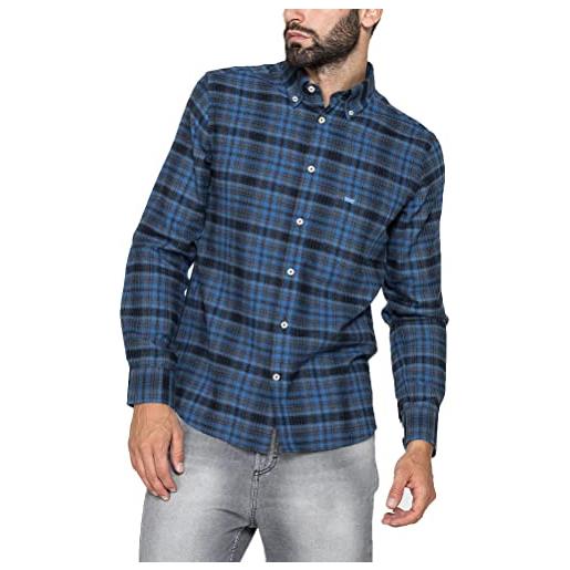 Carrera jeans - camicia in cotone, blu chiaro-marrone (xxl)