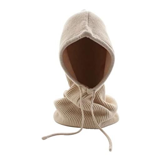 Donna Maglia Balaclava Sciarpa con Cappuccio Colletto Cappello