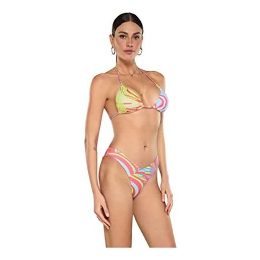 F**k bikini multicolor da donna con triangolo e brasiliana m