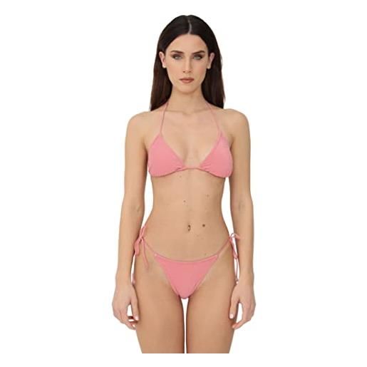 EFFEK f**k bikini rosa da donna in tinta unita donna beachwear l