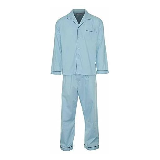 F & S LTD champion - pigiama da uomo in cotone tradizionale, taglia s-5xl, colore: blu navy, blu, m