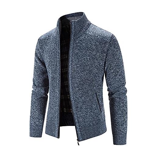Cappotto giacca uomo invernale grigio casual elegante slim fit con gilet  interno