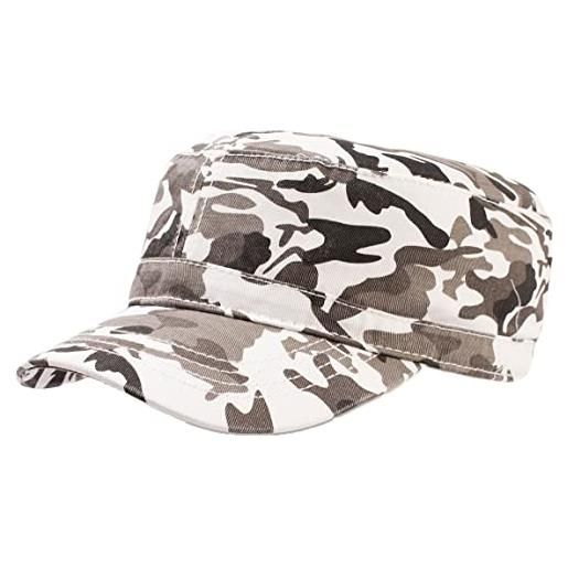 Generico cappello atlantis tank army militare cappellino berretto esercito per uomo donna (militare bianco)