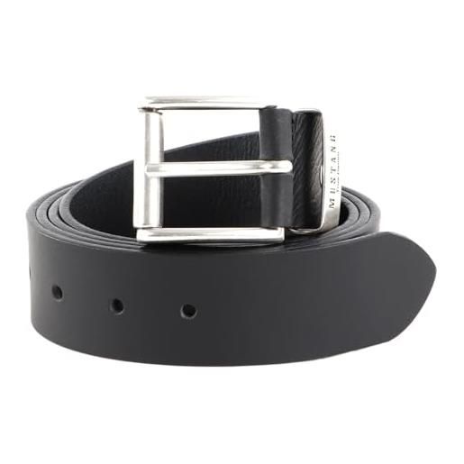Mustang leather belt 40mm w120 black - accorciabile