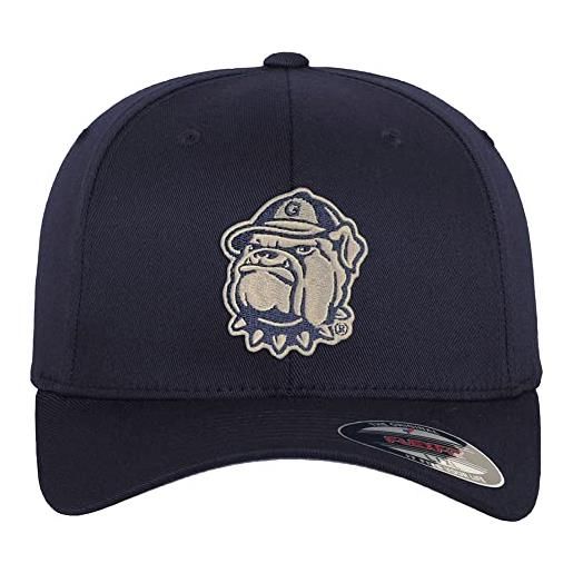 Georgetown University licenza ufficiale hoyas big jack flexfit baseball cap (blu scuro), small/medium