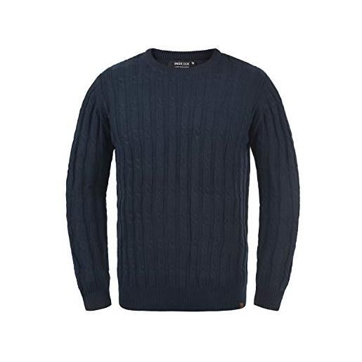Indicode pauletta - maglione da uomo a maglia grossa, nero (999). , xl