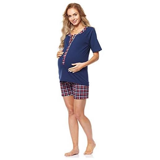 Be Mammy pigiama premaman con funzione allattamento j5st3n2 (blu scuro, s)