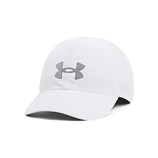 Under Armour women's shadow run adjustible hat , white (100)/reflective , one size fits most