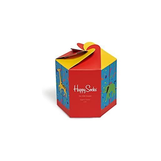 Happy Socks carousel gift box calzini, multicolor, 12-24m (pacco da 4) unisex baby