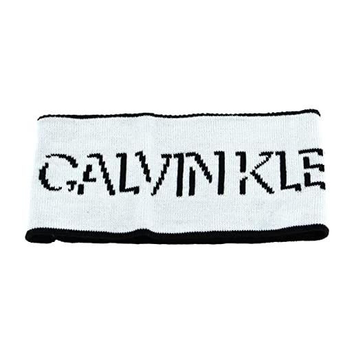Calvin Klein shadow logo headband bright white