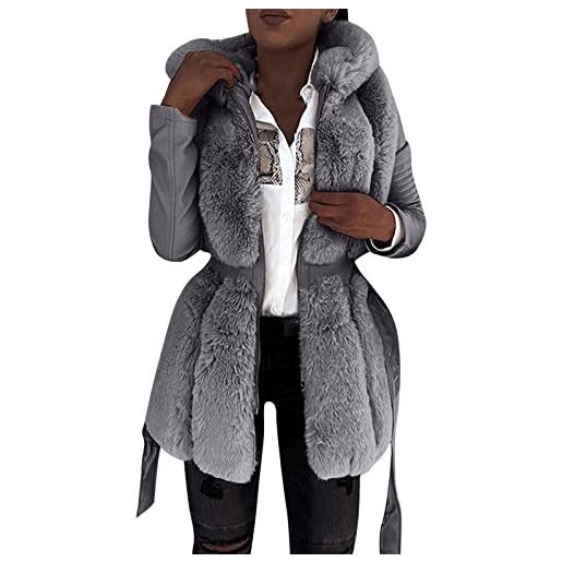 MaNMaNing giacca invernale donna felpa con cappuccio da donna con giacca in pile con zip giacca calda con cappuccio basic giacca felpata causale con cappuccio giacca in peluche giacca con cappuccio