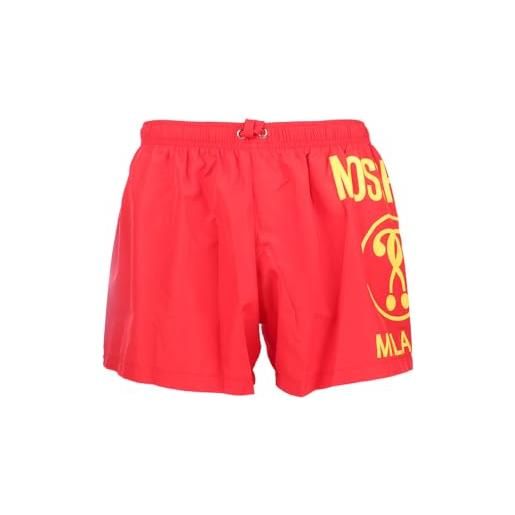 MOSCHINO red swimsuit logo milano yellow - rosso, m