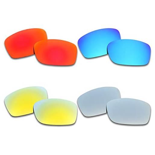 SOODASE per oakley fives squared occhiali da sole rosso/blu/oro/argento lenti di ricambio polarizzate