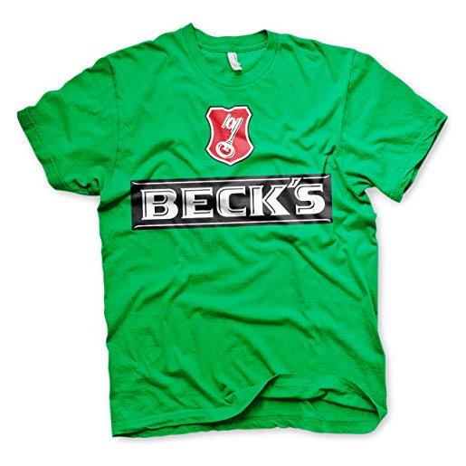 Beck's licenza ufficiale beer uomo maglietta (verde), xl