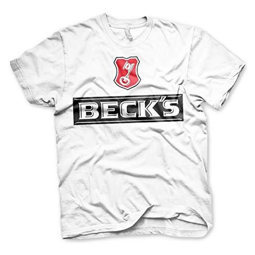 Beck's licenza ufficiale beer uomo maglietta (bianca), xxl
