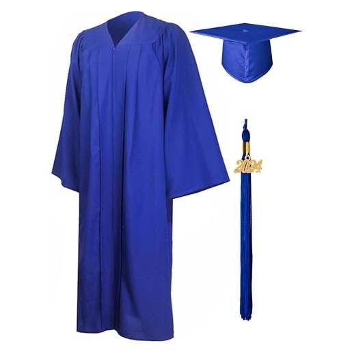 GraduationMall 2023 toga laurea toga e tocco cappello laurea uomo donna nappa cerimonia universitaria unisex costume carnevale
