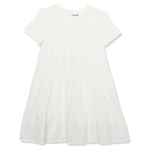 Desigual vest_fresia 1000 blanco dress, bianco, 6 anni bambina