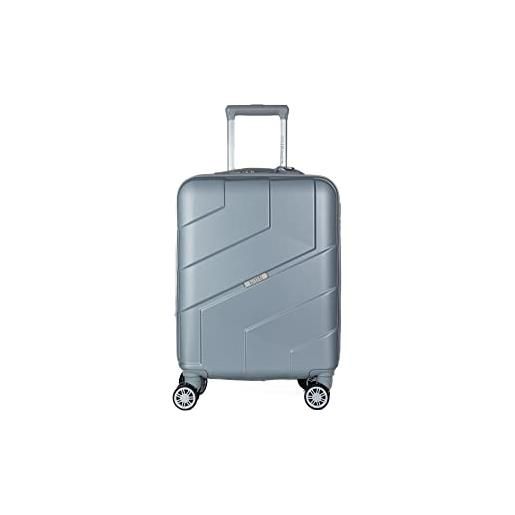 COVERI COLLECTION trolley rigido utilizzabile come bagaglio a mano, approvato dalla maggior parte delle compagnie aeree low cost, 55 cm, espandibile!!Misure 55 x 40 x 20 cm (argento)