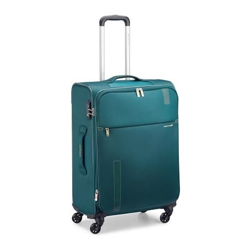 RONCATO speed valigia trolley medio 67 cm, espandibile con zip, con sistema di chiusura tsa - verde bottiglia