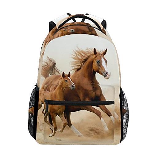 COOSUN bambino cavallo e la sua mamma casual daypack sacchetto di scuola dello zaino di viaggio multicolore