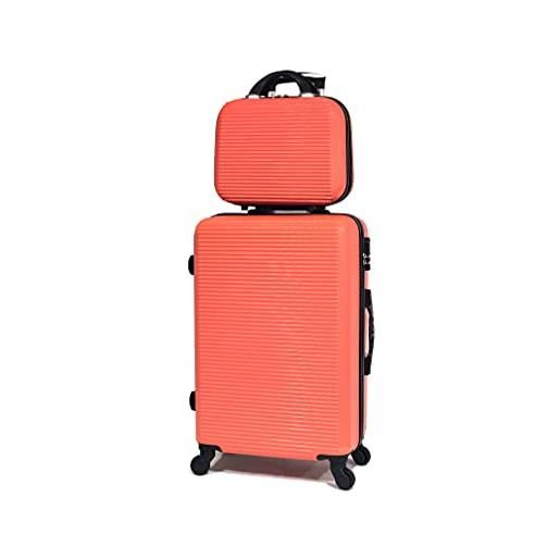 CELIMS valigia da viaggio 65 cm e beauty case, 65cm & vanity