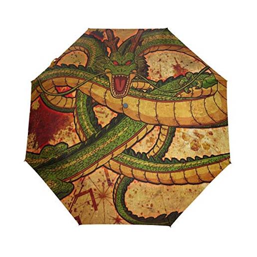 Sawhonn re dragon ball ombrello automatico pieghevole portatile ombrelli antivento da viaggio per uomini donn