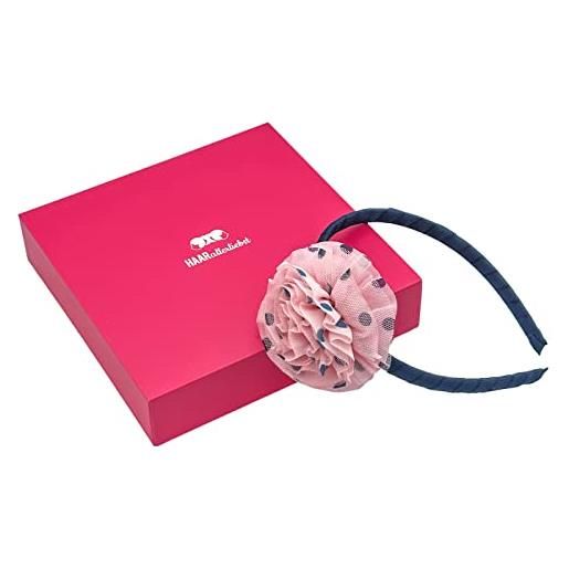HAARallerliebst capelli maturi (tulle con pois | rosa blu) per ragazze con scatola per conservare