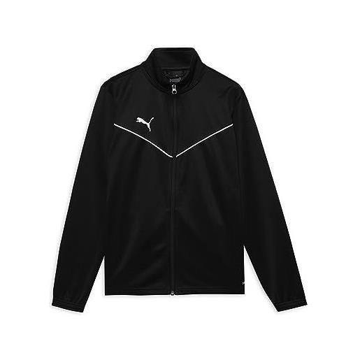 PUMA teamrise training poly jacket jr, giacca tuta bambino, nero black white, 164