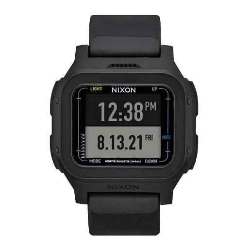 Nixon orologio digitale quarzo uomo con cinturino in silicone a1324-001-00