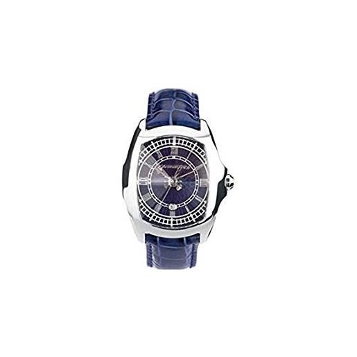 Chronotech ct. 7896m/93 - orologio con cinturino in pelle di agnello, colore: blu