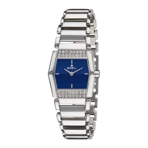 Breil orologio donna khera quadrante mono-colore blu movimento solo tempo - 3 lancette quarzo e bracciale acciaio argento tw1603