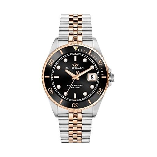 Philip Watch caribe orologio uomo, tempo e data, analogico - 42x51,5mm