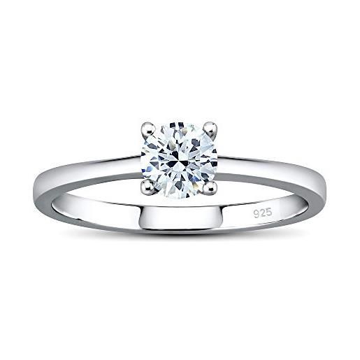 SILVEGO anello di fidanzamento in argento 925 con swarovski® zirconia, jjjr2339sw