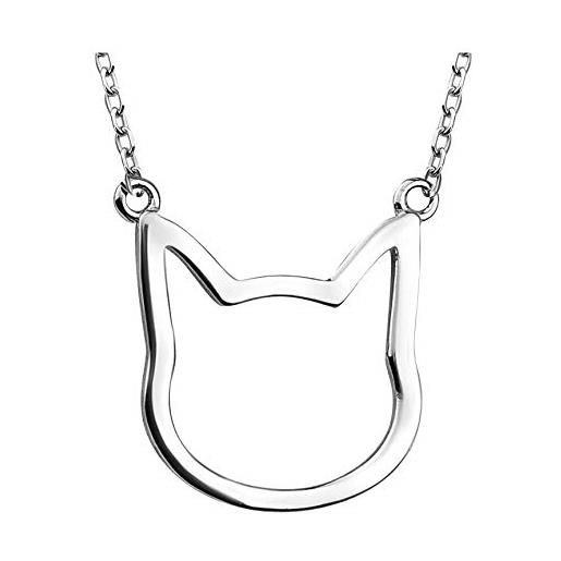 Sofia Milani - collana donna argento 925 - ciondolo a gatto - 50291