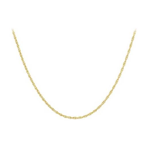Carissima gold collana da donna, in oro giallo 9k (375), missura 61 cm