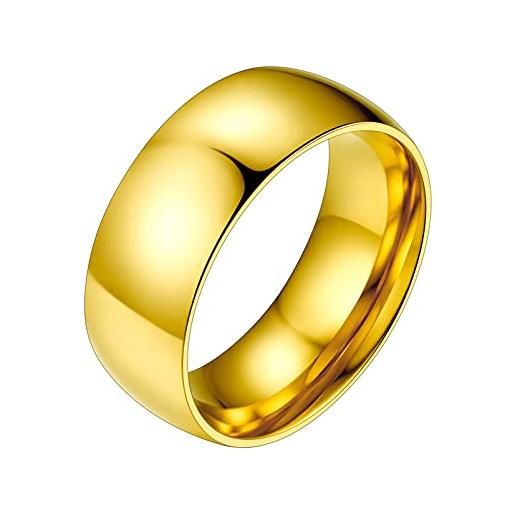 PROSTEEL anelli donna color oro uomo anelli fascia larga donna colore oro fede fede nuziale donna oro misura 12