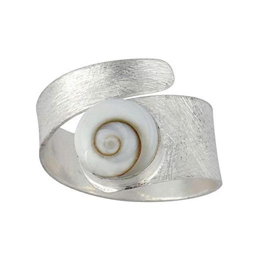 Silverly anello argento. 925 raso fascia larga occhio s. Lucia regolabile