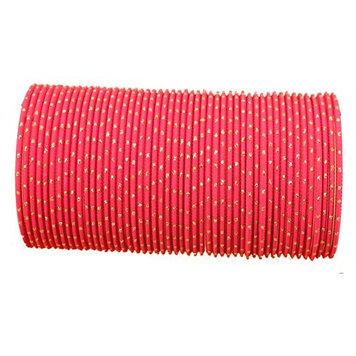 Touchstone collezione di braccialetti in lega di metallo dall'aspetto affascinante con smalto per polso che esalta i gioielli firmati per donna 2.5 set di 48 fucsia rosa