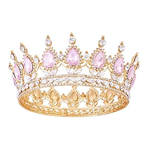 Vofler regina oro corona rosa strass