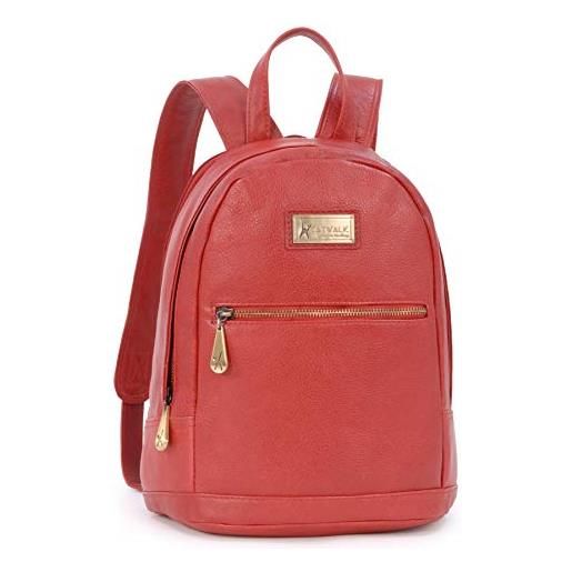 Catwalk Collection Handbags - vera pelle vintage - borse a zainetto da donna/zaino business/backpack/viaggio - per pc laptop portatile/tablet - fern - marrone