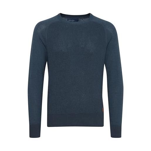 b BLEND blend gandolf maglione pullover maglieria da uomo con girocollo in cotone 100% , taglia: xl, colore: stone mix (70813)