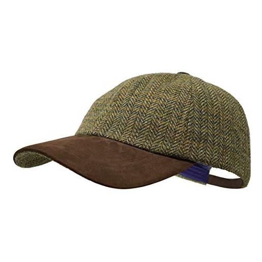Borges & Scott lo sligo - berretto da baseball - 100% lana - tweed irlandese - visiera nubuck - paese verde
