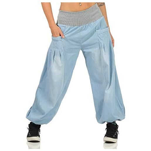 malito more than fashion malito denim pantaloni pump pantaloni aladin 6258 donna taglia unica (blu chiaro)