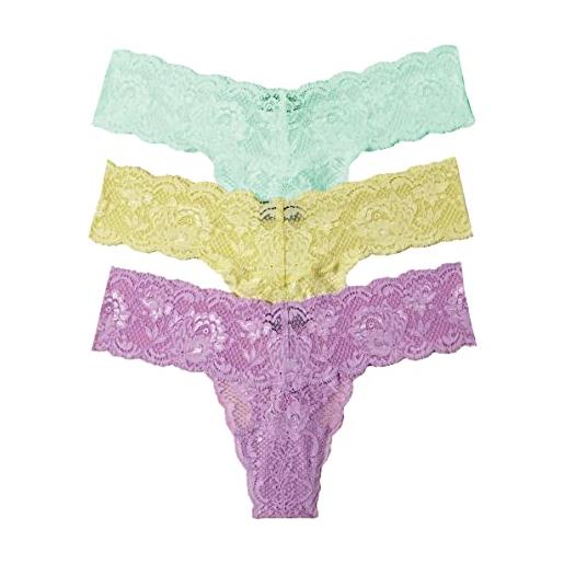 Cosabella women's say never cutie 3 pack thong panties, white, one size fits all